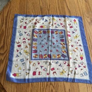 Made In Italy Beach Themed Print Scarf